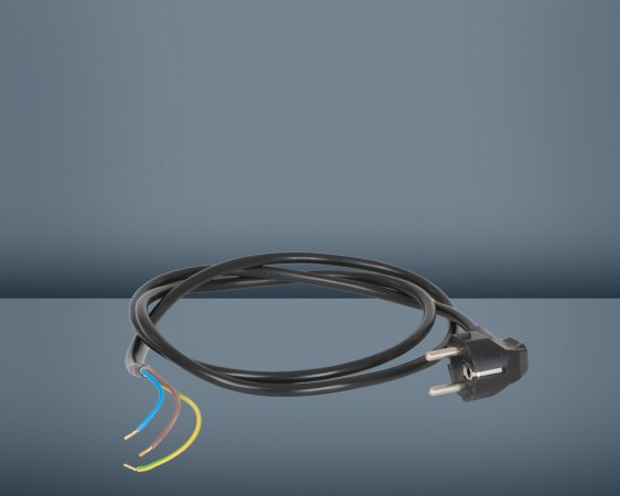 Power cord +plug connector DE